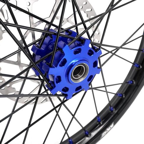 KKE1.6 * 19" & 1.85 * 16" E-moto Spoked Upgraded version Wheels Rim Fit Surron Light Bee-x 2019-2025 with 220MM Disc Dirt and Siver Adapter Electric Bike in Kuwait