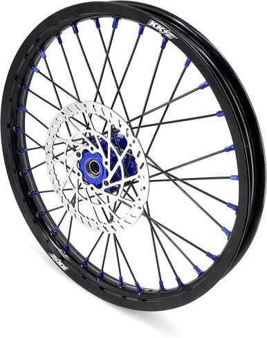 KKE1.6 * 19" & 1.85 * 16" E-moto Spoked Upgraded version Wheels Rim Fit Surron Light Bee-x 2019-2025 with 220MM Disc Dirt and Siver Adapter Electric Bike in Kuwait
