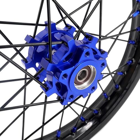 KKE1.6 * 19" & 1.85 * 16" E-moto Spoked Upgraded version Wheels Rim Fit Surron Light Bee-x 2019-2025 with 220MM Disc Dirt and Siver Adapter Electric Bike in Kuwait
