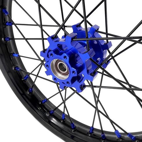 KKE1.6 * 19" & 1.85 * 16" E-moto Spoked Upgraded version Wheels Rim Fit Surron Light Bee-x 2019-2025 with 220MM Disc Dirt and Siver Adapter Electric Bike in Kuwait