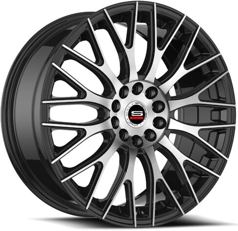Spec-1 SP-55 20x8.5 5x114.3 5x120 +38 Cb 73.1 Gloss Black & Machined in Saudi Arabia