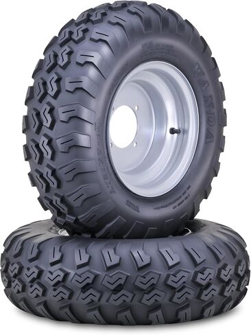WANDA 21x7-10 ATV Tire & Wheel with 4 Lugs on 110mm PCD 2+3 offset Silver Wheel 10237,PK 2 in Saudi Arabia