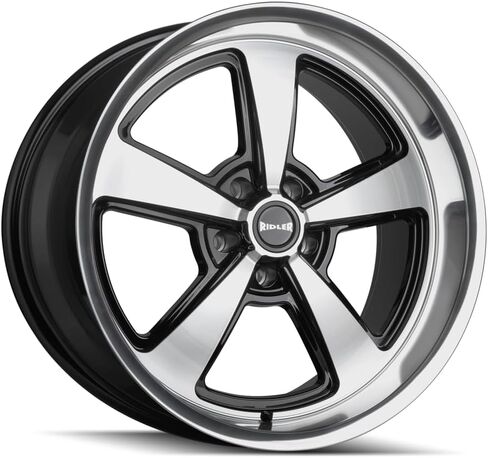 RIDLER 652 652 أسود لامع مع قطع ماسية للوجه والشفاه 18X8 5-114.3 0MM 83.82MM in Kuwait