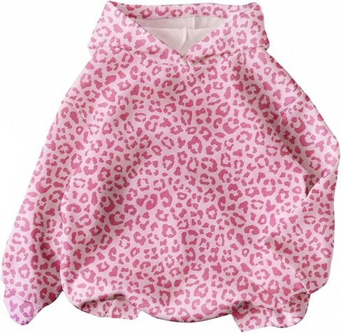 Women's Cheetah Graphic Hoodies Long Sleeve Pullover Sweatshirts Cute Fall Tops in Saudi Arabia