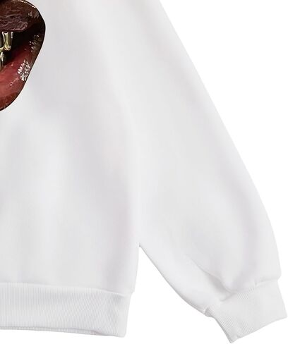 Verdusa Women's Hip Hop Lip Graphic Pullover Sweatshirts Fall Clothes Going Out Tops in Saudi Arabia