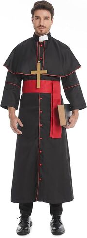 LMYOVE Mens Priest Costume Adult Pastor for Cosplay Stage Performance Church Clergy Costume in Saudi Arabia