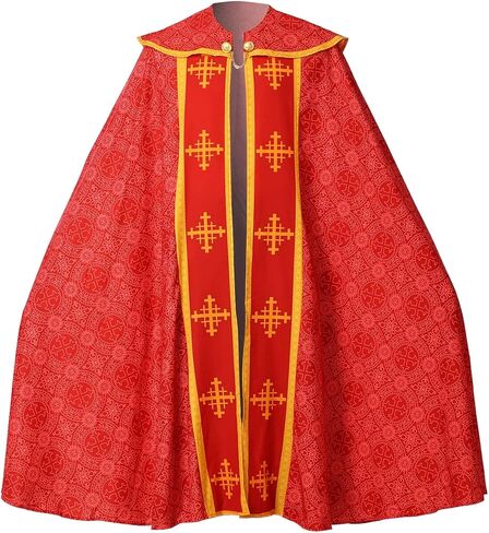 COSDREAMER Unisex Church Catholic Vestments Cape Cloak Priest Celebrant Chasuble Mass Vestments Robe in Saudi Arabia