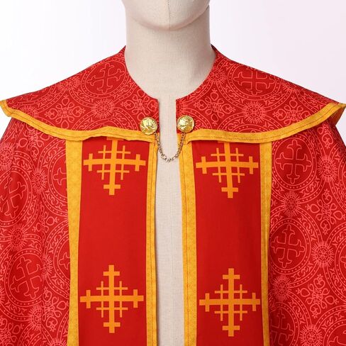 COSDREAMER Unisex Church Catholic Vestments Cape Cloak Priest Celebrant Chasuble Mass Vestments Robe in Saudi Arabia