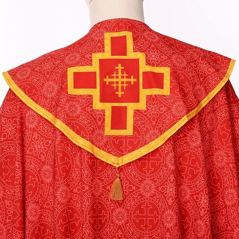 COSDREAMER Unisex Church Catholic Vestments Cape Cloak Priest Celebrant Chasuble Mass Vestments Robe in Saudi Arabia