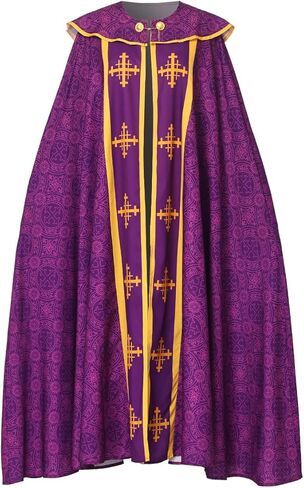 COSDREAMER Unisex Church Catholic Vestments Cape Cloak Priest Celebrant Chasuble Mass Vestments Robe in Saudi Arabia