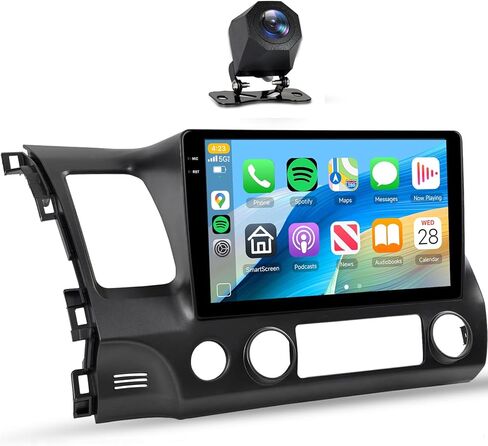 ستيريو سيارة 8Core 6+128G لسيارة Honda Civic 2006-2011 Wireless Carplay Android Auto، 10.1 بوصة 1280 * 720P IPS شاشة تعمل باللمس، Android13/GPS/WiFi/32EQ DSP Audio/Bluetooth5.0/SWC+كاميرا احتياطية in Saudi Arabia