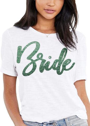 Bride & Bridal Party Shirts - Bride Tribe Wedding Tees for Bridesmaid, Maid of Honor - Rose Gold Bachelorette Party T-Shirt in Saudi Arabia