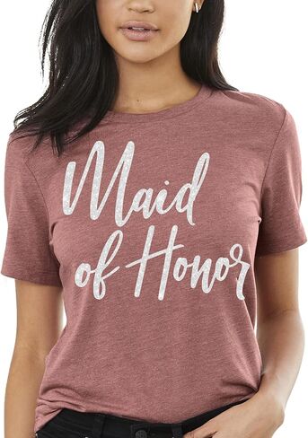 Bride & Bridal Party Shirts - Bride Tribe Wedding Tees for Bridesmaid, Maid of Honor - Rose Gold Bachelorette Party T-Shirt in Saudi Arabia