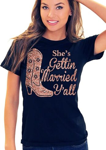 Bride & Bridal Party Shirts - Bride Tribe Wedding Tees for Bridesmaid, Maid of Honor - Rose Gold Bachelorette Party T-Shirt in Saudi Arabia