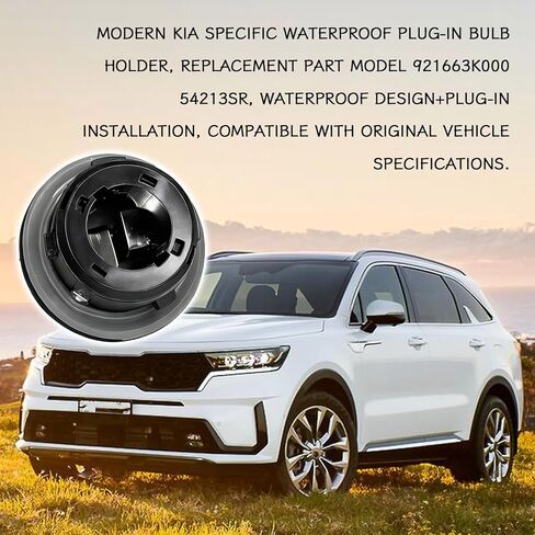 1 Pair Front Turn Signal Lamp Socket Replacement OEM 92166-3K000 Turn Signal Bulb Plug Socket Assembly for Kia Soul Sportage Forte Hyundai Sonata Elantra Car Headlight Turns Signals Light Holder in Kuwait