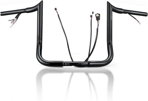 MoKitDora Street Electra Glide Prewired Handlebar 14" Rise Ape Hanger Bagger Meathook Bars for Harley 2016-2023 FLHX FLHT Ultra Limited Classic, Chrome in Saudi Arabia
