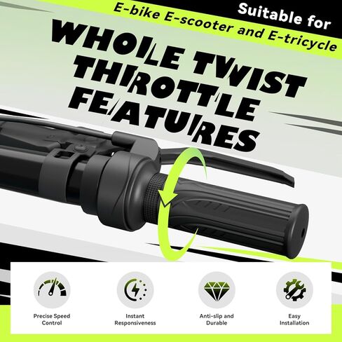 20X صمام خانق كامل 12 فولت - 72 فولت، صمام خانق للدراجة الإلكترونية للدراجات الكهربائية، دراجة جبلية، سكوتر مع موصل مقاوم للماء ومفك براغي in Kuwait