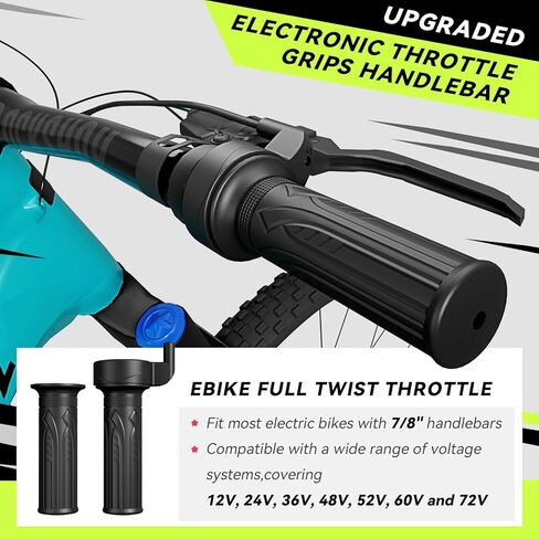 20X صمام خانق كامل 12 فولت - 72 فولت، صمام خانق للدراجة الإلكترونية للدراجات الكهربائية، دراجة جبلية، سكوتر مع موصل مقاوم للماء ومفك براغي in Kuwait