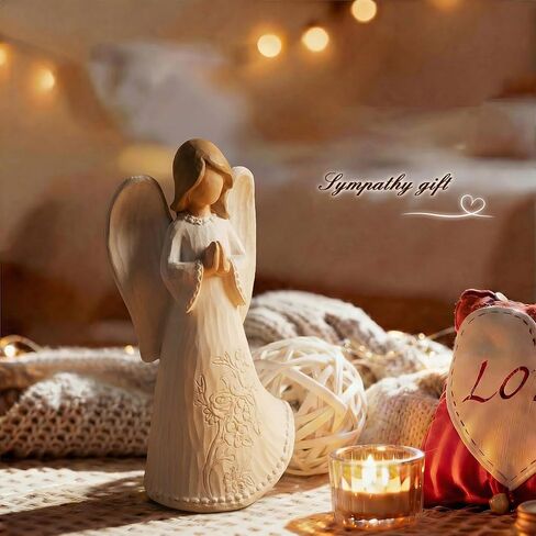 Sympathy Praying Angel Figurine for Loss of Loved One – Christian Praying Angel Keepsake, Hand-Painted Memorial Gift for Women, Grief & Bereavement Gift in Saudi Arabia