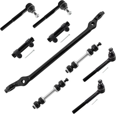 BOXI 9pc Tierod End Drag Center Link Adjustment Sleeve Sway Bar Stabilizer Set Fits for Chevrolet C1500 Suburban C2500 1993-1999 Tahoe Yukon 95-99 / 2WD/RWD Models / DS1406 ES2837 ES2836 ES2004 K5252 in Saudi Arabia
