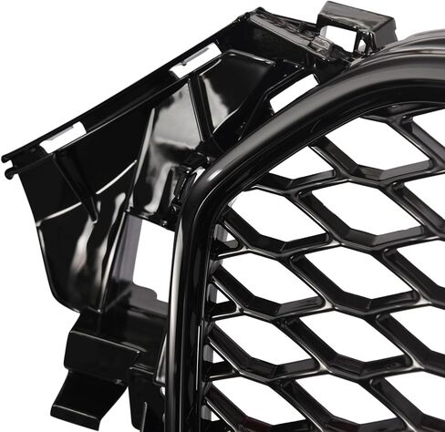 PENSUN Front Bumper Grille Matte Black RS-Honeycomb Mesh Grill Fit for Audi A4 S4 RS4 Style 2013-2016 in Saudi Arabia