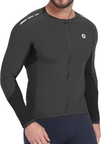 Nepest قميص رجالي لركوب الدراجات بأكمام طويلة، جيرسي للدراجة بعامل حماية من الأشعة فوق البنفسجية 50+، قمصان لركوب الدراجات على الطرق مع 4 جيوب خلفية in Kuwait