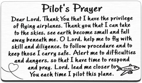 Fleure Esme Pilots Prayer Card Aviation Gift for Him Christian Inspirational Wallet Insert Card for Pilot Gifts for Men Graduation Birthday Retirement Keepsake Gifts for Pilots Husband Boyfriend Dad in Saudi Arabia