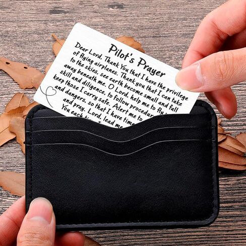 Fleure Esme Pilots Prayer Card Aviation Gift for Him Christian Inspirational Wallet Insert Card for Pilot Gifts for Men Graduation Birthday Retirement Keepsake Gifts for Pilots Husband Boyfriend Dad in Saudi Arabia