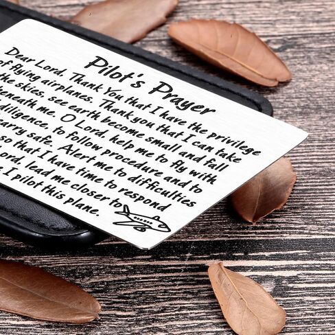 Fleure Esme Pilots Prayer Card Aviation Gift for Him Christian Inspirational Wallet Insert Card for Pilot Gifts for Men Graduation Birthday Retirement Keepsake Gifts for Pilots Husband Boyfriend Dad in Saudi Arabia