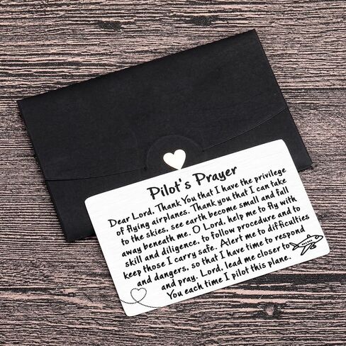 Fleure Esme Pilots Prayer Card Aviation Gift for Him Christian Inspirational Wallet Insert Card for Pilot Gifts for Men Graduation Birthday Retirement Keepsake Gifts for Pilots Husband Boyfriend Dad in Saudi Arabia
