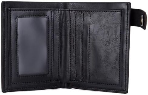 Slim Wallet for Women Men Skull Cross Style Handbag Storage Bag with Long Keychain Multi-Card Space Fashion Wallet Gift (Black) in Saudi Arabia