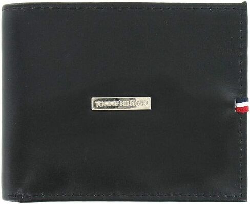 محفظة جلدية للرجال من Tommy Hilfiger، ثنائية الطي، حماية RFID - أسود (31HP220040) in Saudi Arabia