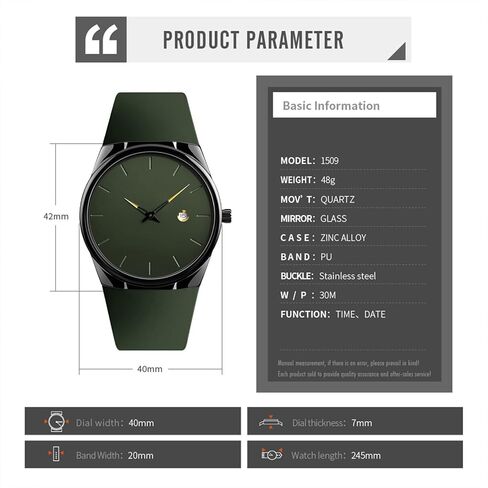 BESTKANG Men's Sports Casual Quartz Watch, 30m Water Resistant, Date Window, Alloy Case & Silicone Strap, 5 Color Options (Black/Red/Khaki/Blue/Army Green) for Everyday, Dress & Outdoor in Saudi Arabia