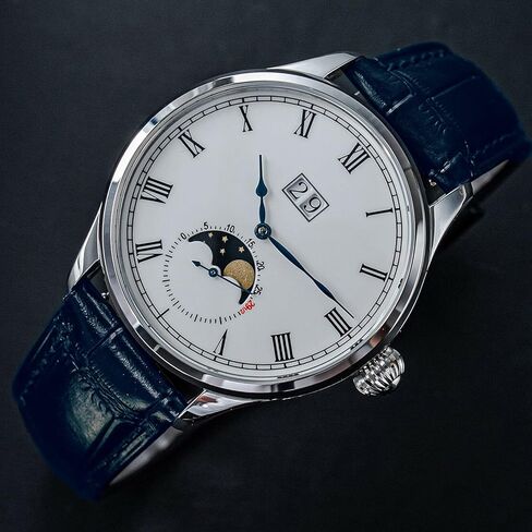 Sugess MoonPhase Master 41 ملم SU2528SW مينا مينا ST2528 ساعة معصم ميكانيكية أوتوماتيكية للرجال النورس 1963 in Kuwait