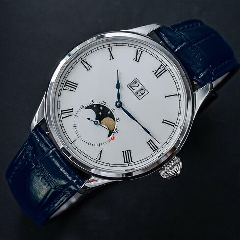 Sugess MoonPhase Master 41 ملم SU2528SW مينا مينا ST2528 ساعة معصم ميكانيكية أوتوماتيكية للرجال النورس 1963 in Kuwait