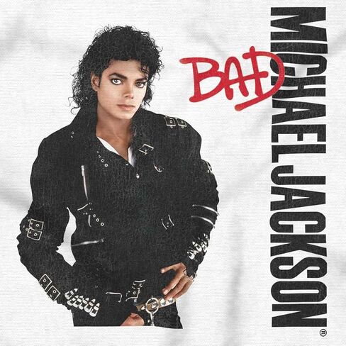 تي شيرت مايكل جاكسون "Bad" (أبيض) (كبير جدًا) in Kuwait