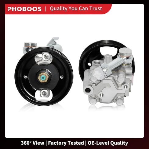 PHOBOOS Power Steering Pump Compatible with Nissan Altima 2002-2006, Maxima 2004-2008, Quest 2004-2009, V6 3.5L, with Pulley & Outlet, Smooth Steering, Low Noise, High Durability, Ref. 96-5407 in Kuwait