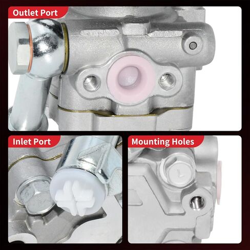 PHOBOOS Power Steering Pump Compatible with Nissan Altima 2002-2006, Maxima 2004-2008, Quest 2004-2009, V6 3.5L, with Pulley & Outlet, Smooth Steering, Low Noise, High Durability, Ref. 96-5407 in Kuwait