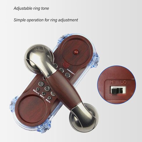 Retro Wall Mounted Telephone, Old Fashion Classic Vintage Telephone with Bottom Light, Desk or Wall Mount Corded Home Phone for Home School Office Hotel (Silver) in Saudi Arabia