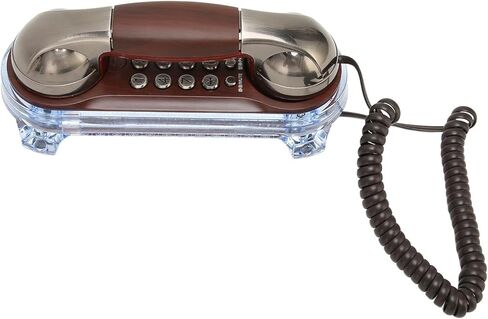 Retro Wall Mounted Telephone, Old Fashion Classic Vintage Telephone with Bottom Light, Desk or Wall Mount Corded Home Phone for Home School Office Hotel (Silver) in Saudi Arabia