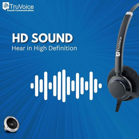 TruVoice HD-100 Headset Training Bundle for Phones | Agent Supervising, Coaching for Office and Call Center | Compatible with All Telephones with H/S Port Including Polycom Mitel Cisco Avaya Yealink in Kuwait