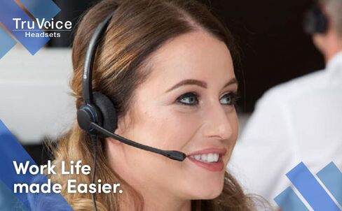 TruVoice HD-100 Headset Training Bundle for Phones | Agent Supervising, Coaching for Office and Call Center | Compatible with All Telephones with H/S Port Including Polycom Mitel Cisco Avaya Yealink in Kuwait