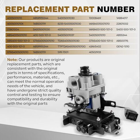 4005001010 Modulator ABS Valve Assembly Compatible with TCS 2 Trailer with Harness Wabco 4005001010X Electronic Control Unit 12V 2S1M 22801004 4005001030 4005001010X in Kuwait