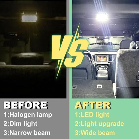 Rear Ceiling Lights for Ford Bronco Accessories 2024 2021-2025 Black Touch Switch Led Roof Lamp Trunk Cargo Reading Lights (Only for 2 Door) in Kuwait