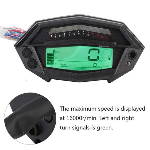 Yctze Motorcycle Digital Tachometer Speedometer Gear Indicator for with Adjustable Backlight in Saudi Arabia
