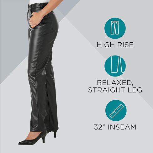 Masseys Women's Faux Leather 5-Pocket Pants in Saudi Arabia