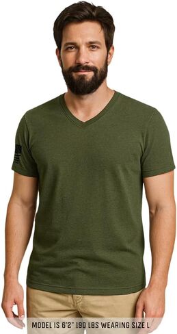 تي شيرت Patriot Crew Essentials Flag V 6 Pack للجنسين من القطن الناعم والبوليستر مقاس ممتاز in Kuwait