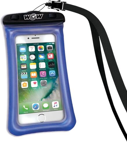 WOW Sports Waterproof Phone Pouch with Floatation and Lanyard – 5X8 Inch Snowproof, Dustproof, Sandproof, and Waterproof Cell Phone Case Red in Saudi Arabia