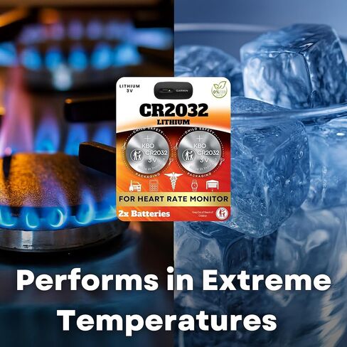 Heart Rate Monitor Chest Strap Batteries (2-Pack) CR2032 – Garmin HRM 200, HRM-Dual, Powr Labs, COOSPO, Magene, MOOFIT, KYTO – Heart-Rate Chest Strap Battery Replacement Kit in Kuwait