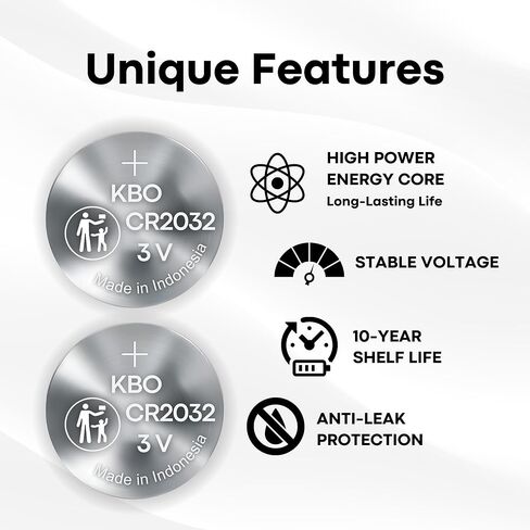 Heart Rate Monitor Chest Strap Batteries (2-Pack) CR2032 – Garmin HRM 200, HRM-Dual, Powr Labs, COOSPO, Magene, MOOFIT, KYTO – Heart-Rate Chest Strap Battery Replacement Kit in Kuwait